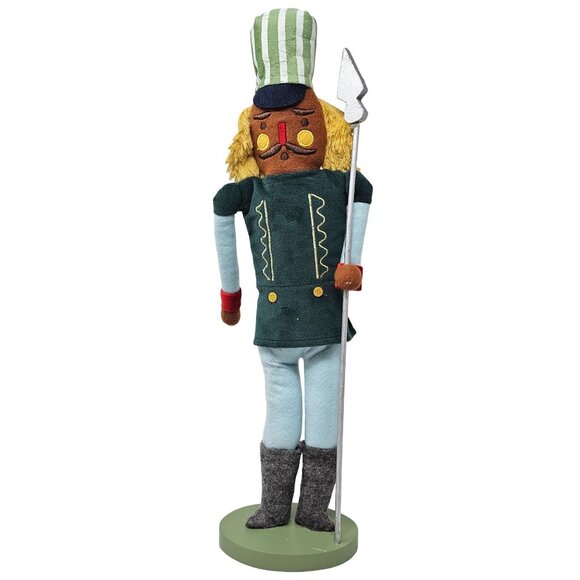 Simple Fabric Soldier Christmas 18" Nutcracker with Pike - Picture 1 of 5